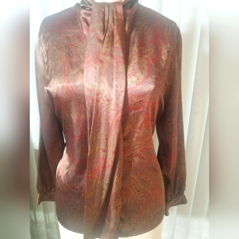Paisley Satin Blouse